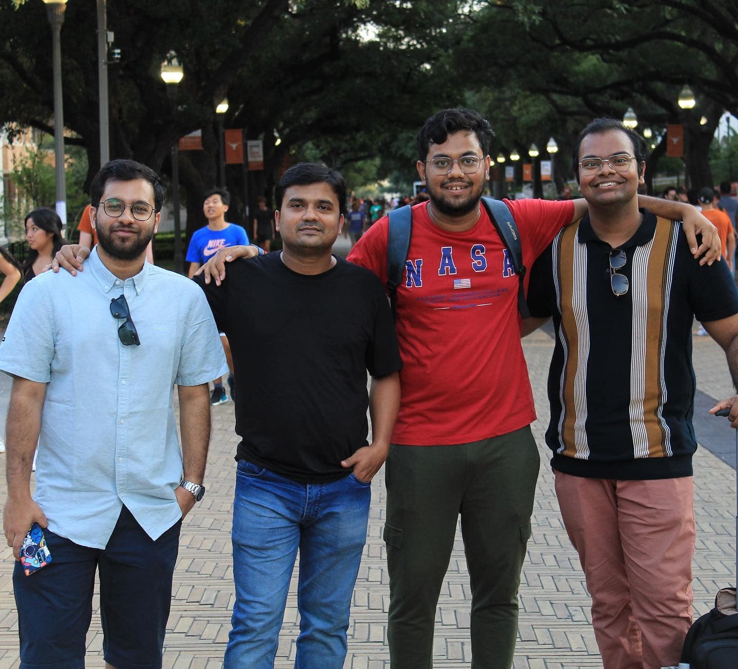 With friends from India in Austin